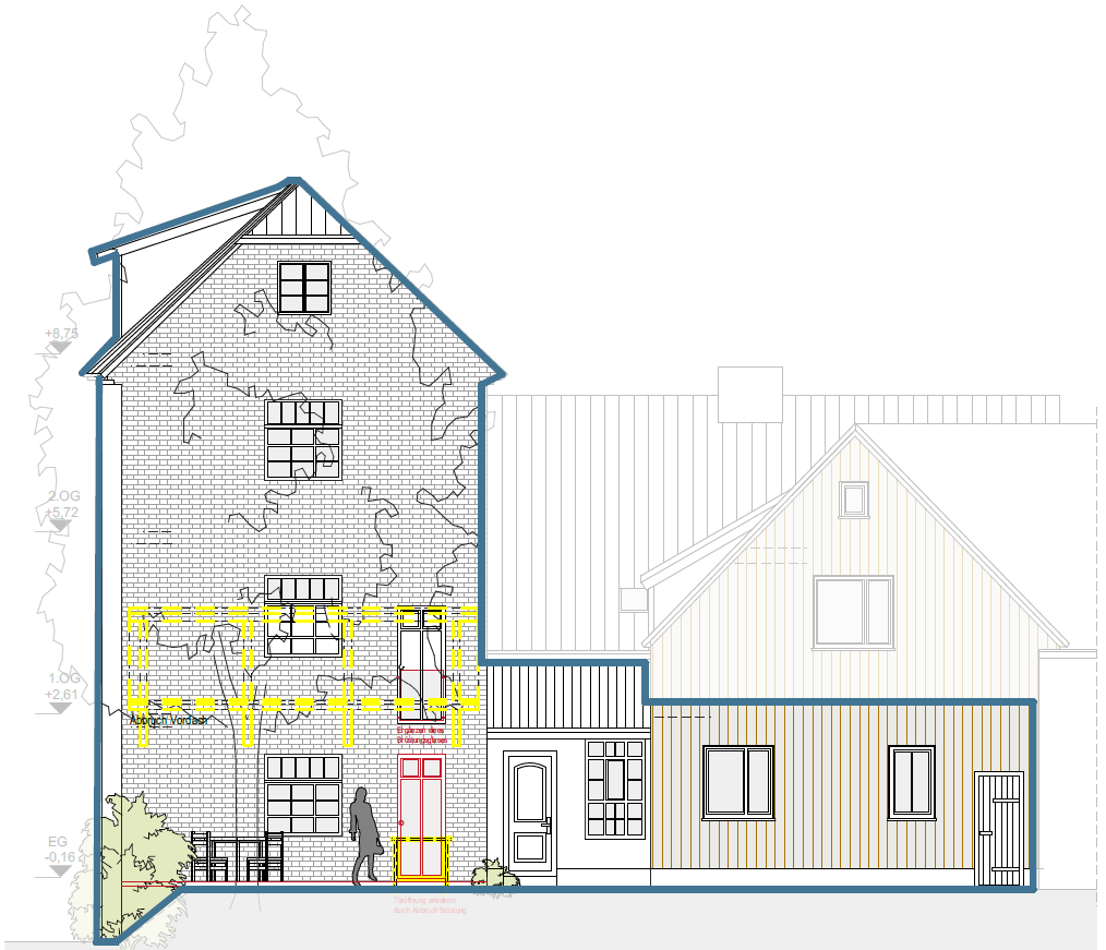 Westansicht der Wassermühle Förstgen